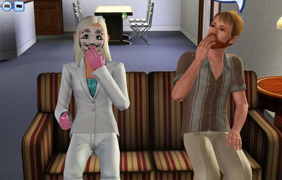 Ben and Tiffany Cat in the Sims