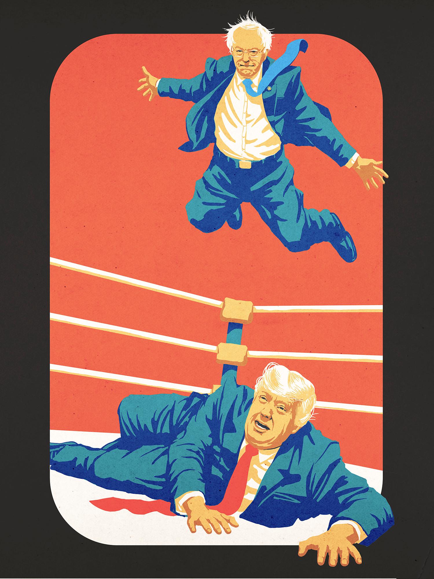 Bernie Off The Top Rope Original