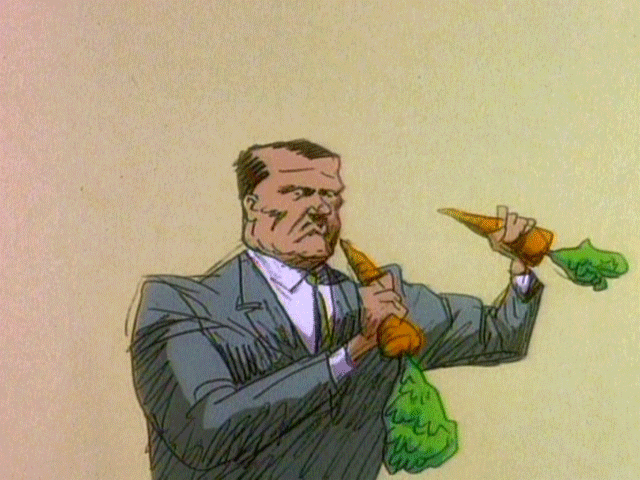 Bill Plympton Carrot Eye Stab