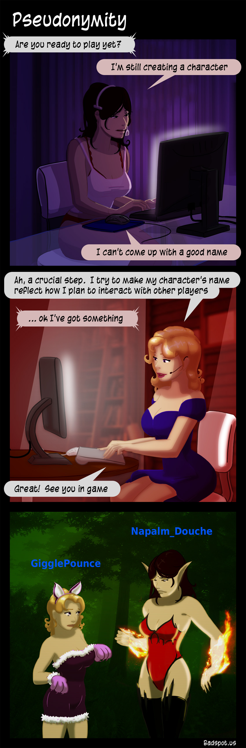Comic Pseudonymity