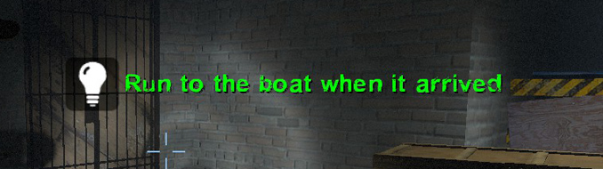 Run to the boat when it arrived