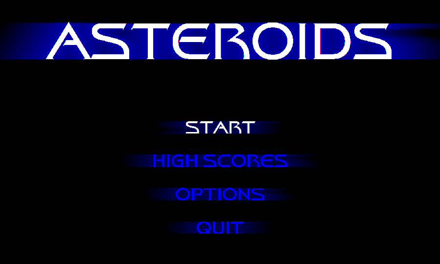 Asteroids Title Screen