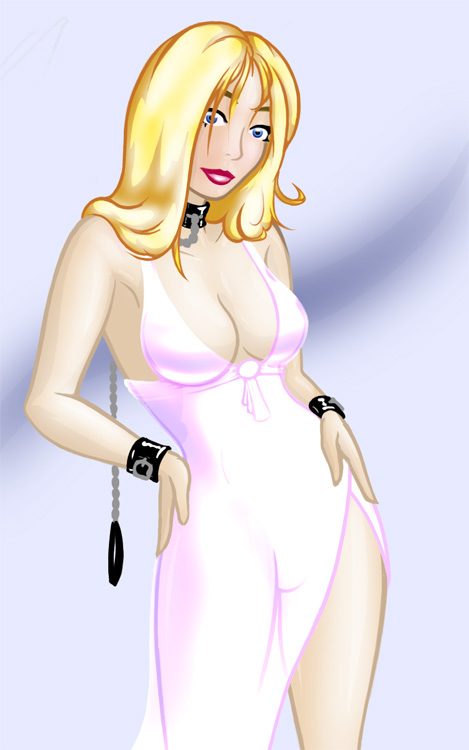 Ballroom gown and bondage gear