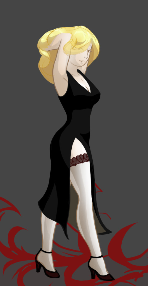 High Cut Gown Pinup